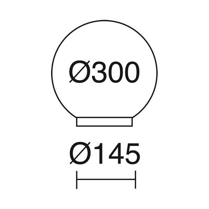 Lámpara de Exterior GLOU IP44 Ø30 60W E27 Negro