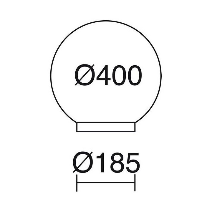 Lámpara de Exterior GLOU IP44 Ø40 60W E27 Negro