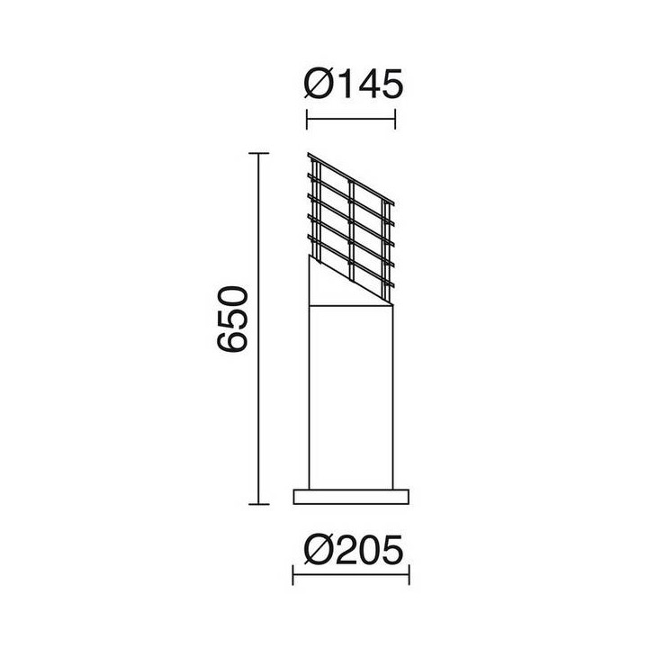 Balizas de Exterior JASMIN IP44 100W E27 Gris