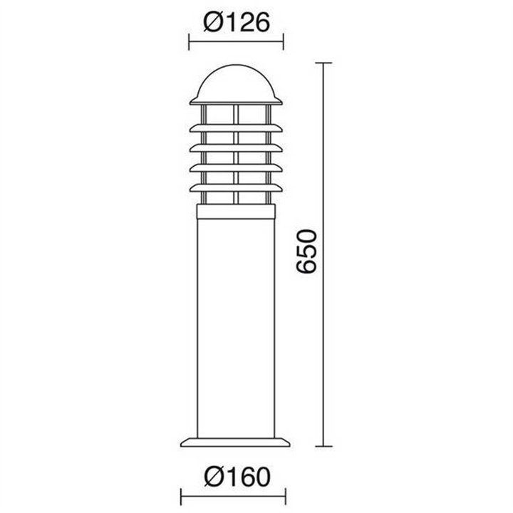 Balizas de Exterior LEVECHE IP44 E27 60W Inox
