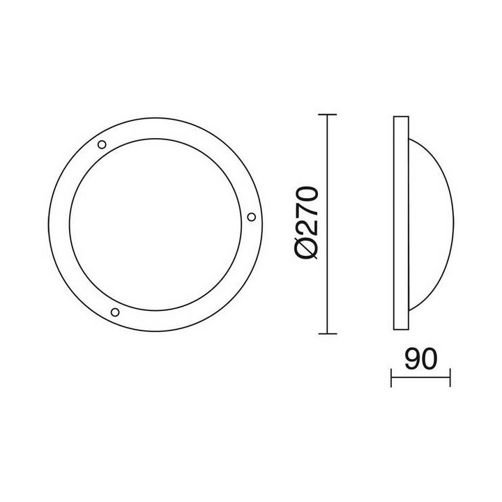 Apliques de Exterior MIR IP65 60W E27 Negro