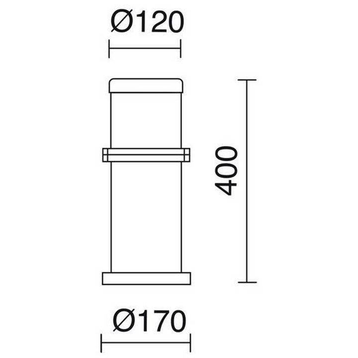 Balizas de Exterior OMO IP55 E27 40cm Marrón Cobrizo