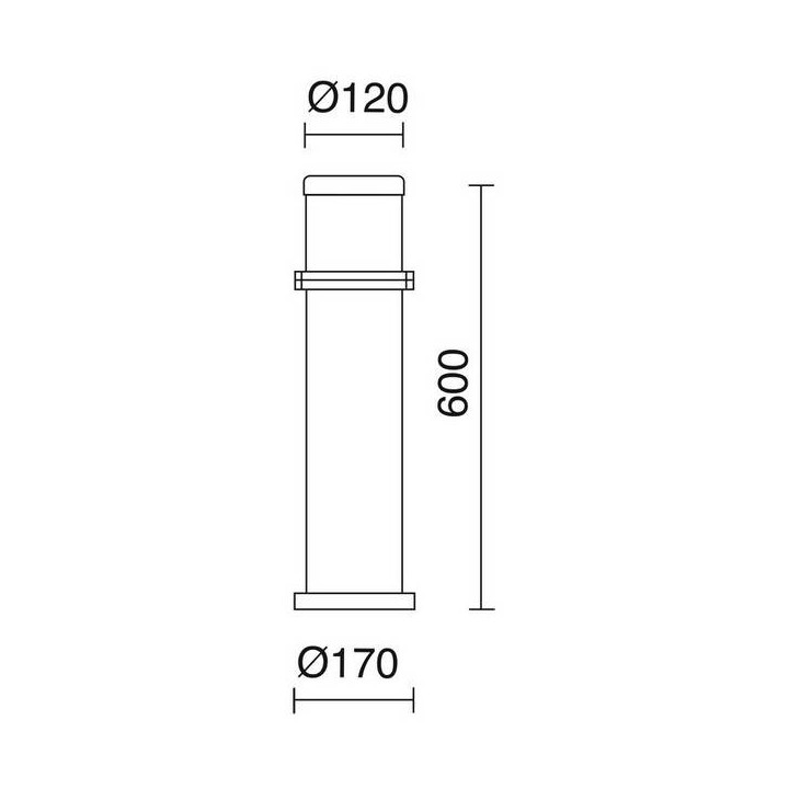 Balizas de Exterior OMO IP55 60W E27 Blanco