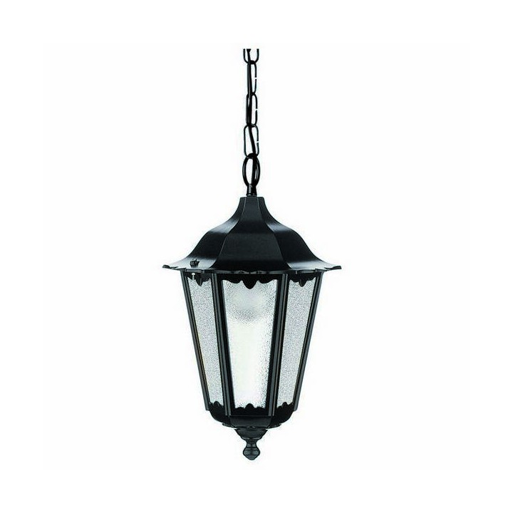 Luminaria de Colgantes de Exterior PIN IP43 70W E27 Negro Cristal Mate