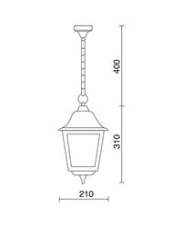 Lámparas Colgantes de Exterior ROB IP43 70W E27 Blanco Cristal Mate