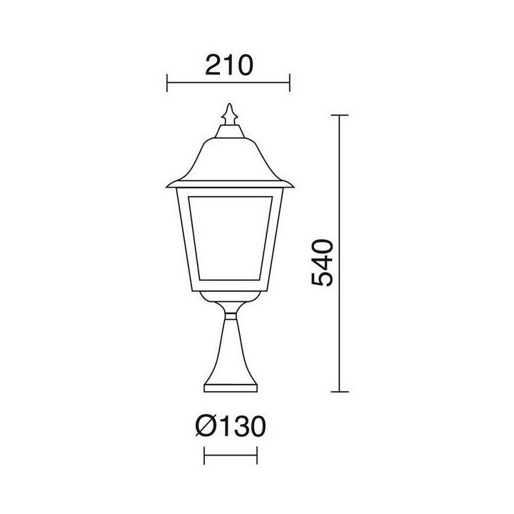 Balizas de Exterior ROB IP43 70W E27 Blanco Cristal Mate