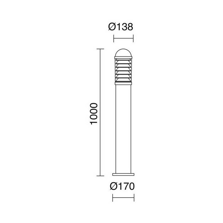 Balizas de Exterior SIMÚN IP65 TC-D 26W Gris