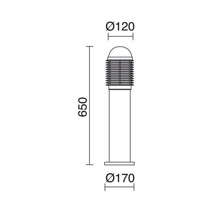 Balizas de Exterior SIROCO IP44 E27 100W Antracita