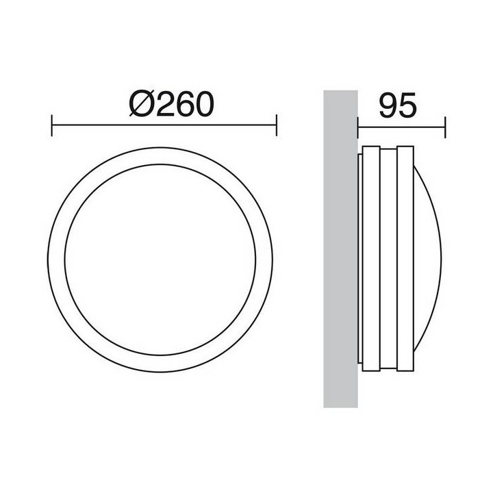 Apliques de Exterior TORNADO IP54 E27 75W Antracita