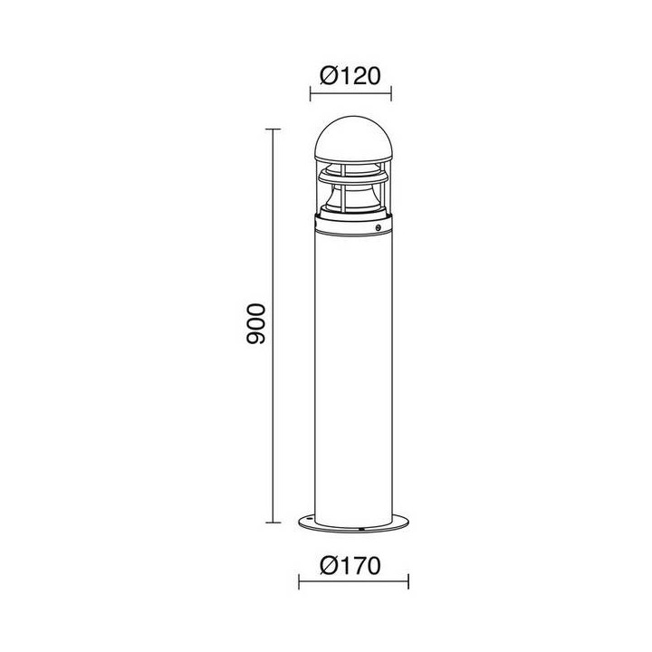 Balizas de Exterior NATAN IP54 E27 max.20W Antracita