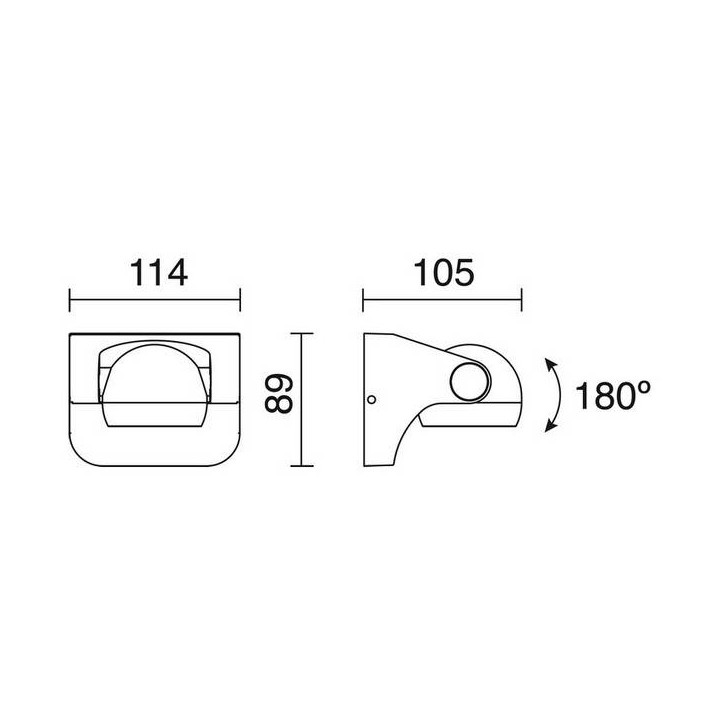 Apliques de Exterior SILE IP54 LED 6W 290lm 3000K Blanco