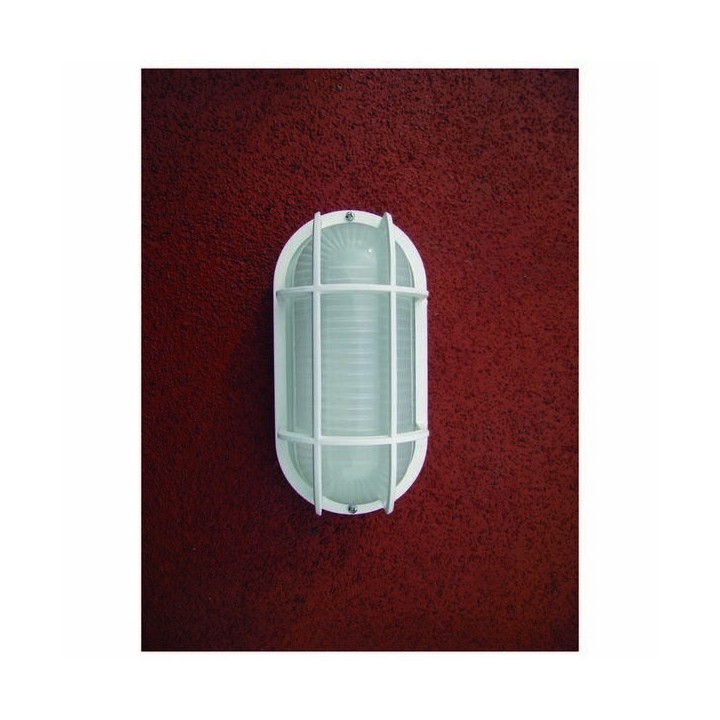 Apliques de Exterior COBAN rejilla IP44 E27 Blanco