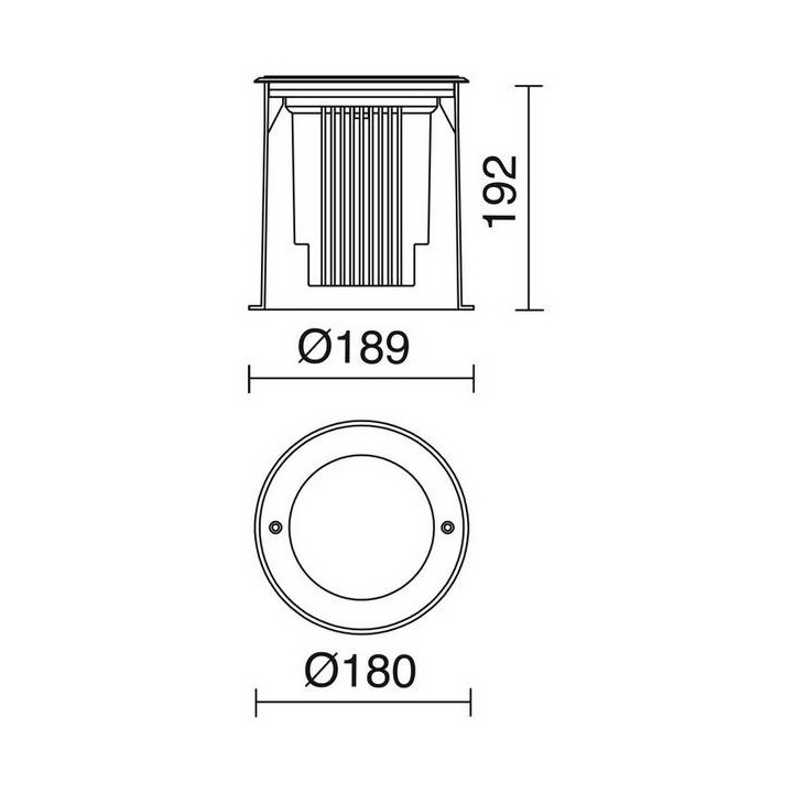 Lámparas Empotrables de Exterior ADGO IP67 LED 15W 1250lm 3000K inox