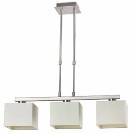 Lámpara colgante de 3 luces acero THANA Interior Blanco E27