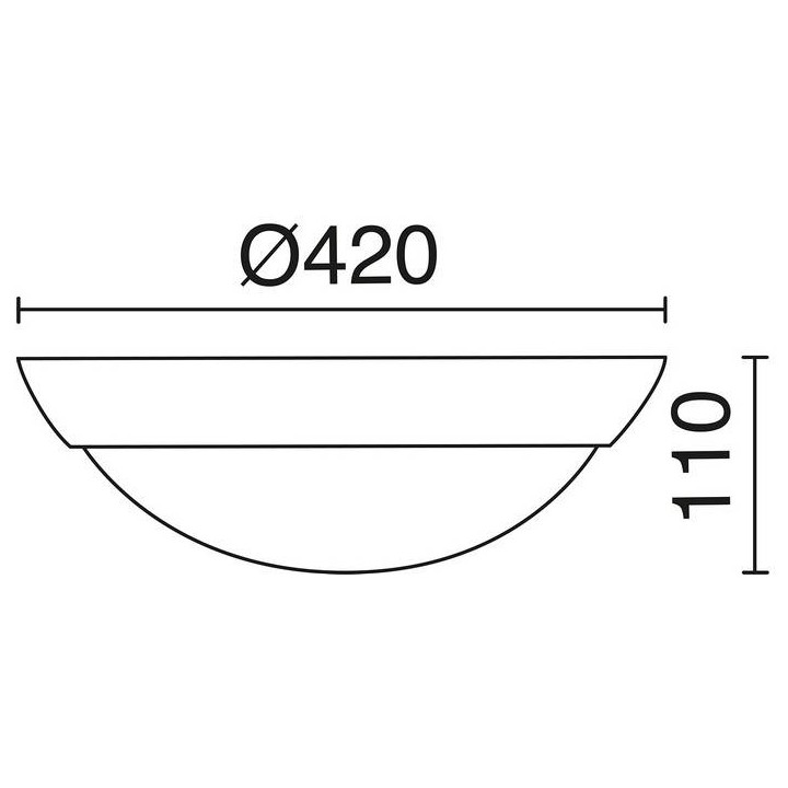 Plafón ZEN 42Ø  G24d-3 2X26W IP44 Aluminio 