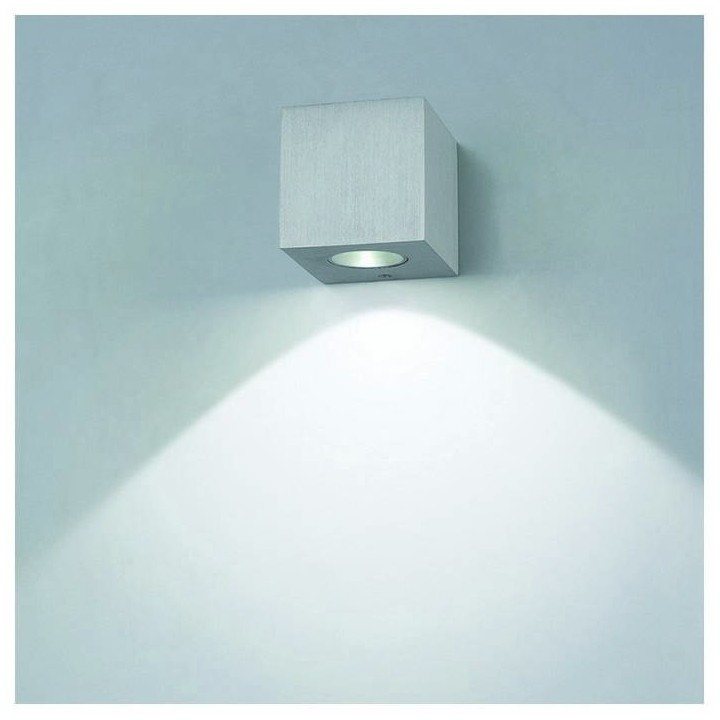 Aplique BRICK  PoWerLed 1x3W Aluminio 