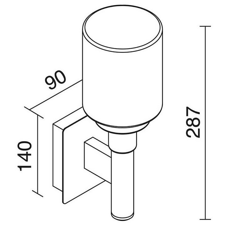 Aplique baño VEL IP44 E14 cromo / cristal