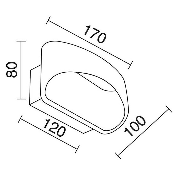 Aplique IV IP20 LED 5W 310lm 3000K blanco