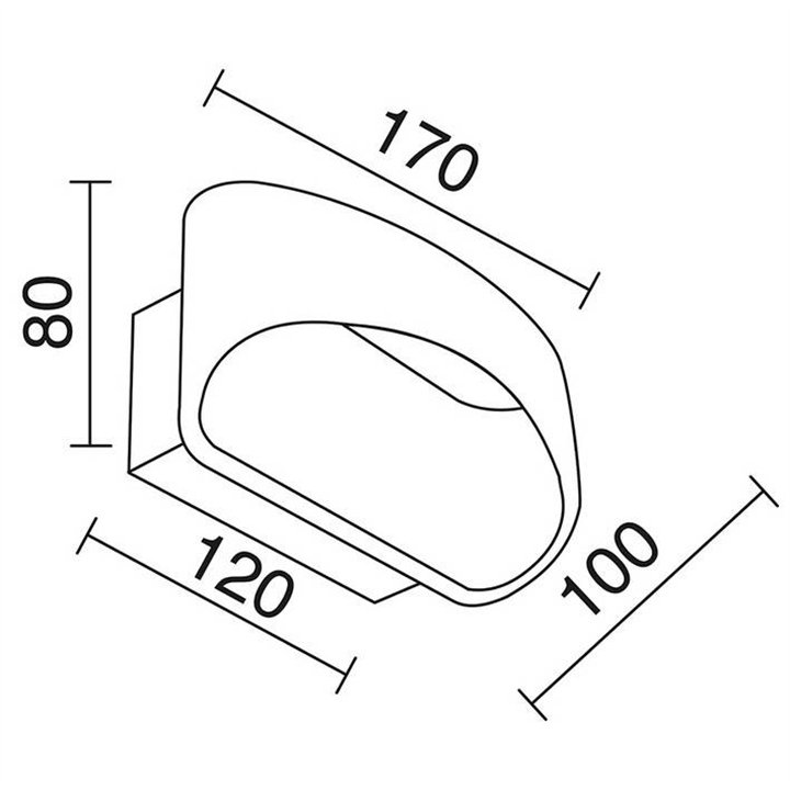 Aplique IV IP20 LED 5W 310lm 3000K Aluminio satinado 