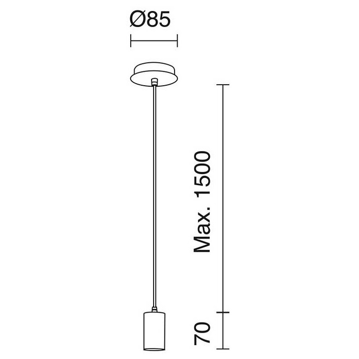 Lámpara colgante  APRILLA IP20 E27 