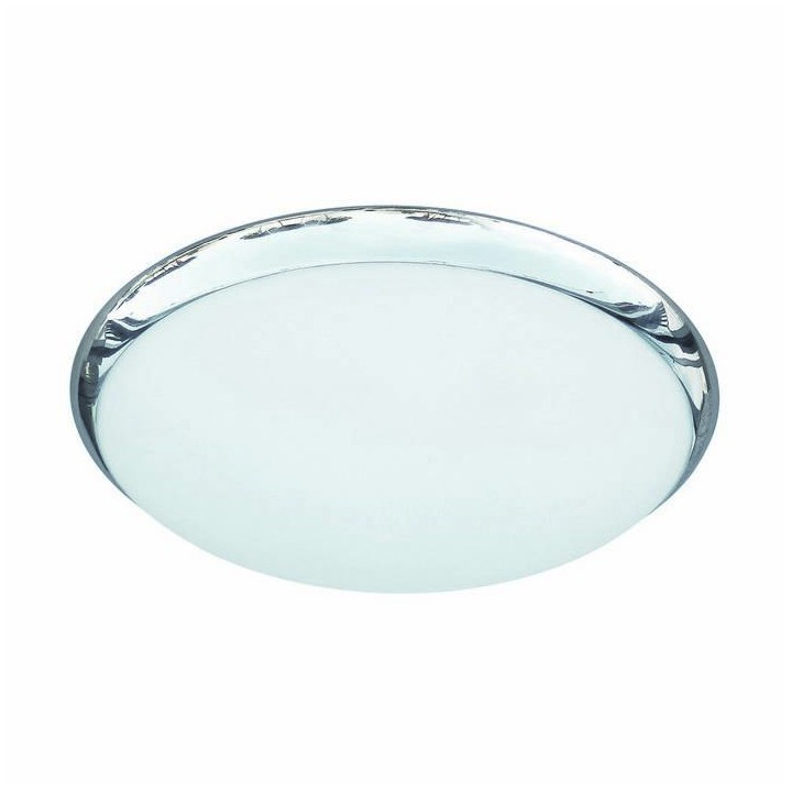Plafón CARPI IP44 2xE27 cromo / cristal mate 