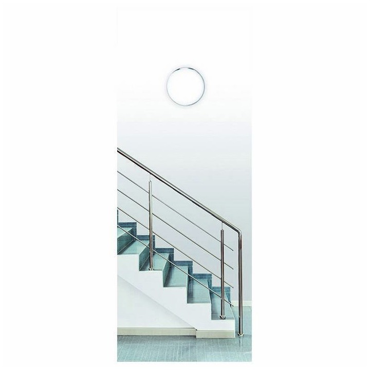 Plafón CARPI IP44 LED 15W cromo / cristal mate