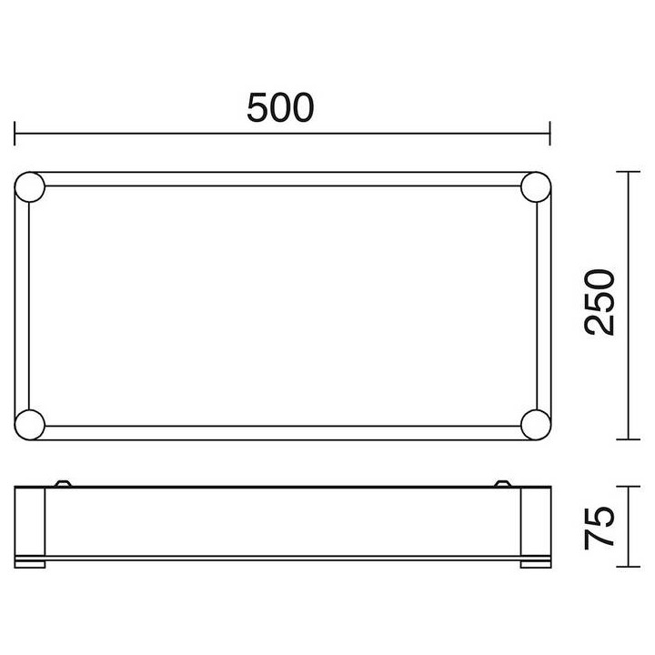 Plafón ATLAS IP20 2G11 2x36W  cristal mate 