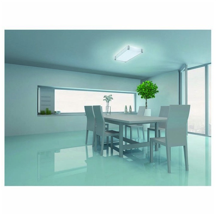 Plafón ATLAS IP20 2G11 2x36W  cristal mate 