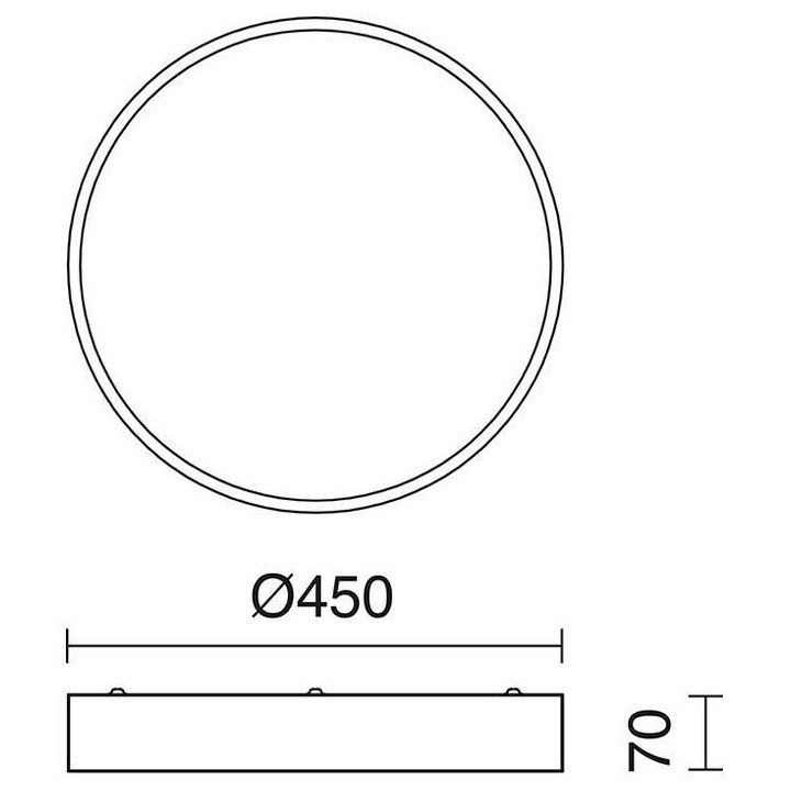Plafón LARI ø45 LED 40W 3240lm 3000K cromo