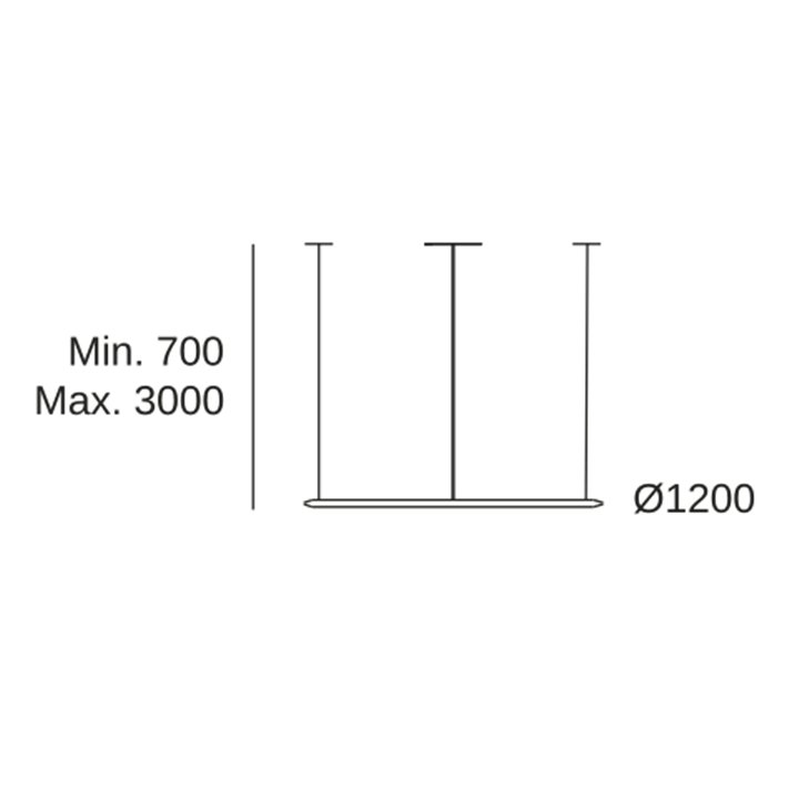 Lámpara Sistema Lineal Infinite Pro 854mm Suspended Opal 22.785W Blanco cálido - 3000K CRI 80 ON-OFF Negro IP40 2944lm Leds C4 A