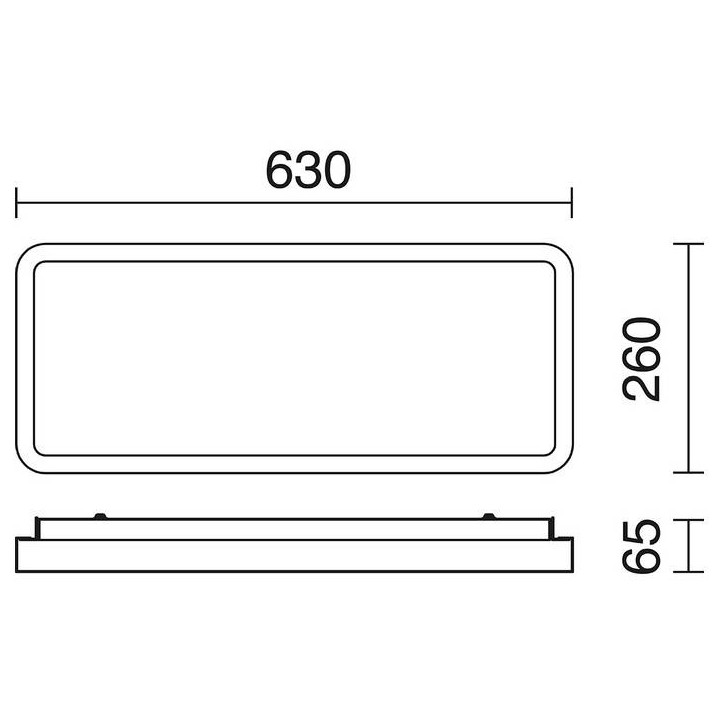 Plafón SIKER rectangular 48W  2800LM 3000K niquel satinado