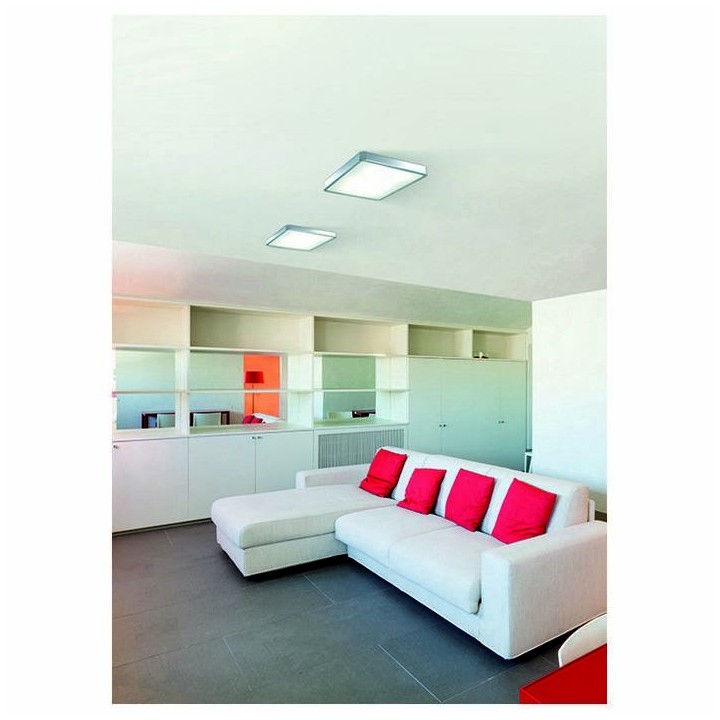 Plafón SIKER IP20 2G11 3x36W niquel satinado