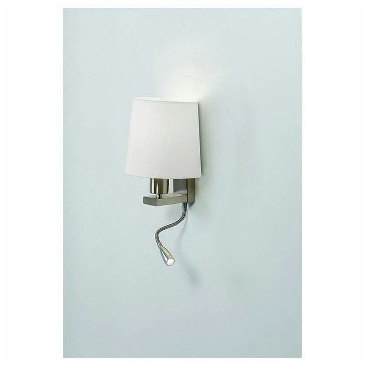 Aplique FIRENZE E27 23W+LED 3W 2 interruptores niquel satinado