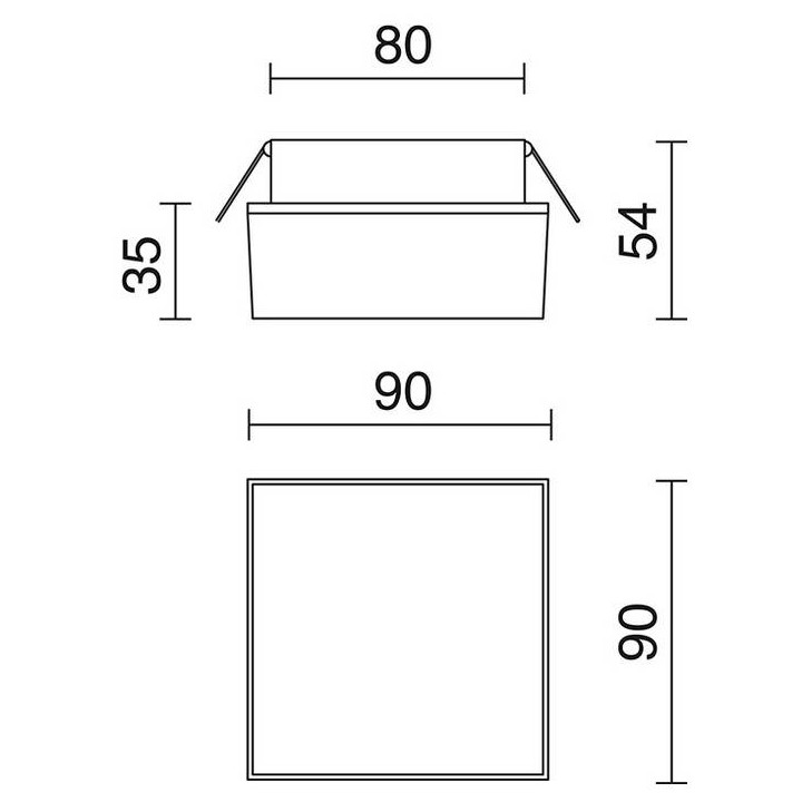 Lámpara empotrable KRYSTAL IP44 LED 3W 240lm 3000K
