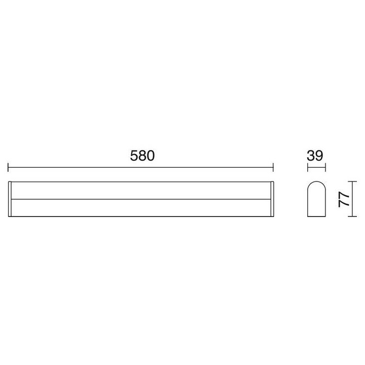 Aplique  SHEID IP44 LED 1x9W 720lm 3000K cromo