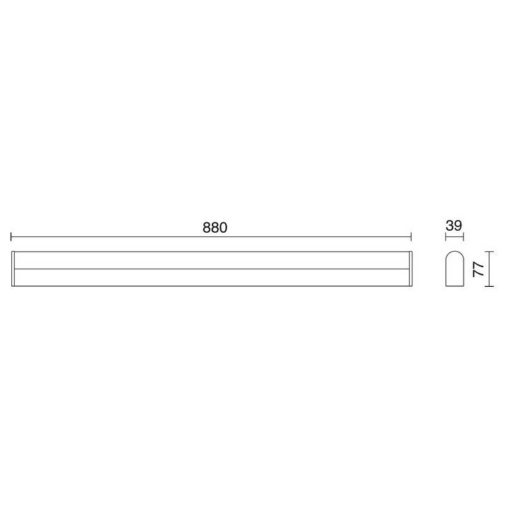 Aplique SHEID IP44 LED 1x12W 960lm 3000K cromo
