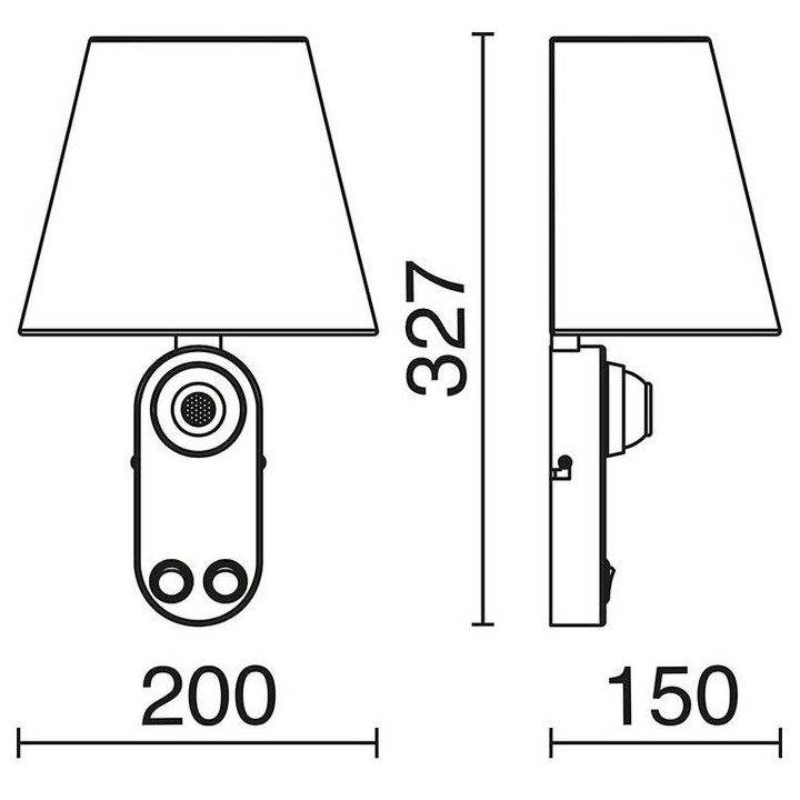 Aplique BEARN IP20 E14 +LED 3W 240lm 
