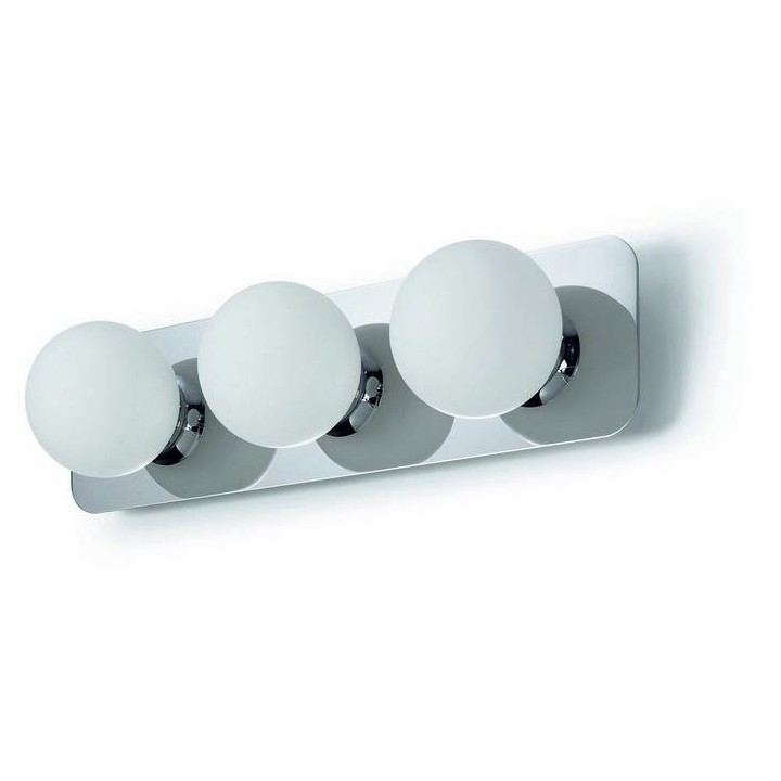 Aplique baño DICK LED 3x4W cromo / cristal opal