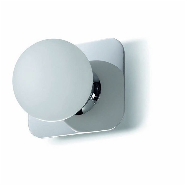 Aplique baño DICK LED 1x4W cromo / cristal opal