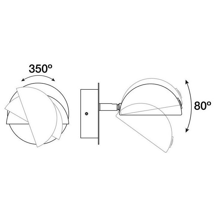 Aplique LED DIDEN 1x4W 3000K gris