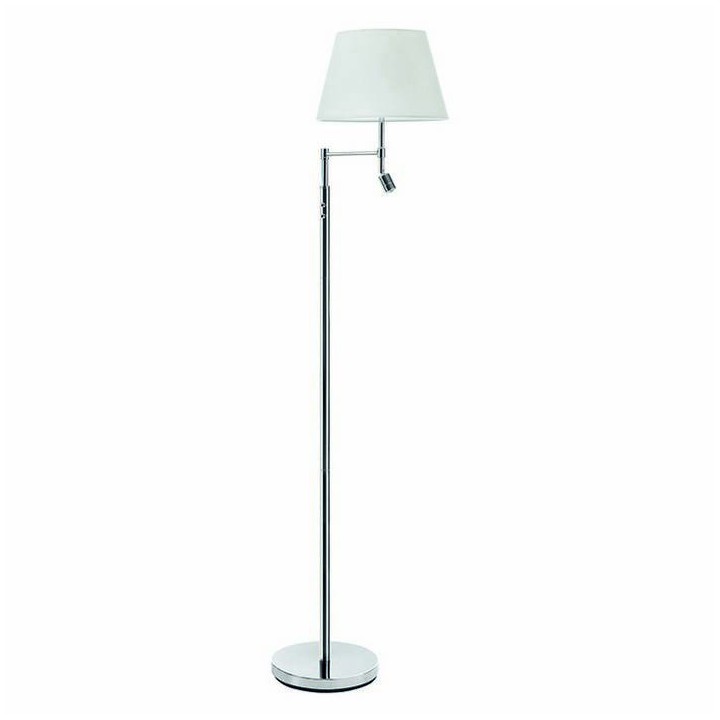 Lámparas Pie de Salón con lector EDA LED E27 60W+led3W cromo