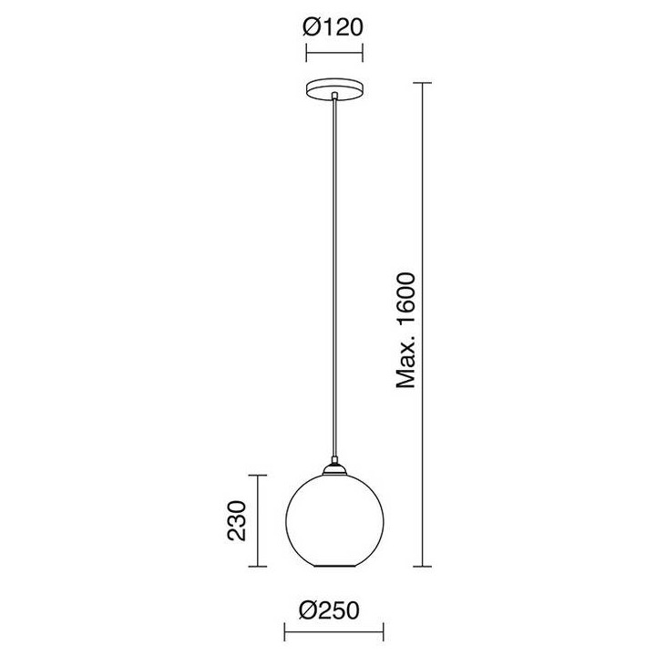 Lámpara Colgante EYRA E27 40W ø25cm Blanco