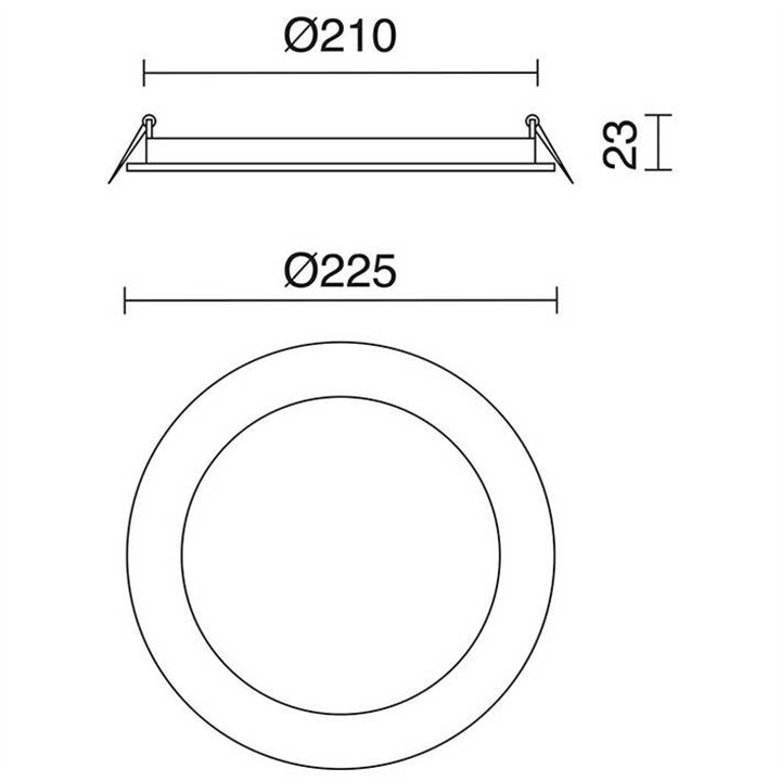Downlight GIA LED 18W 1310lm 6000K blanco