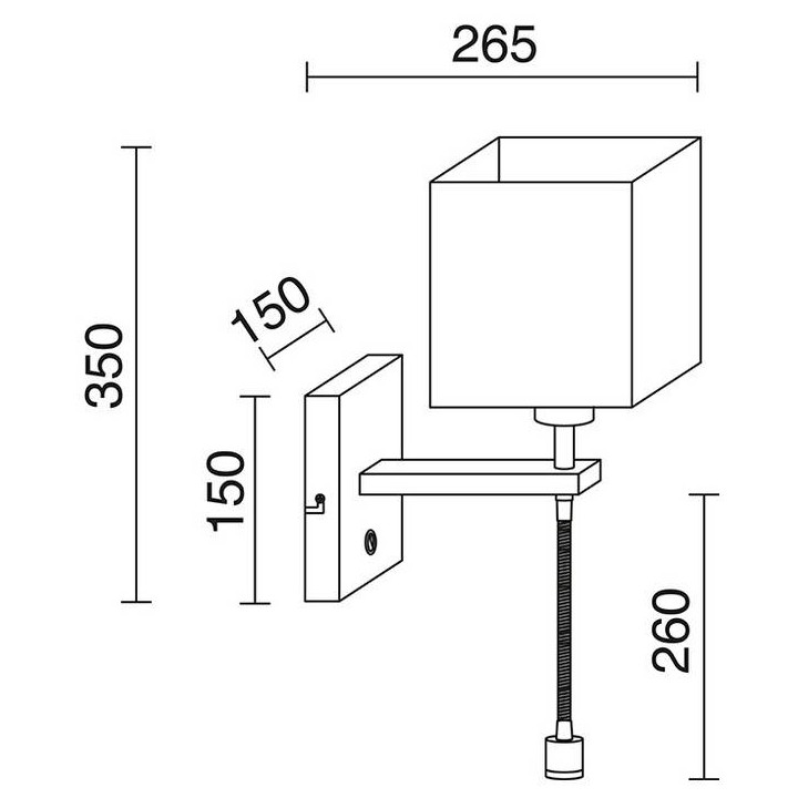 Aplique GINA E27+LED 3W niquel satinado 