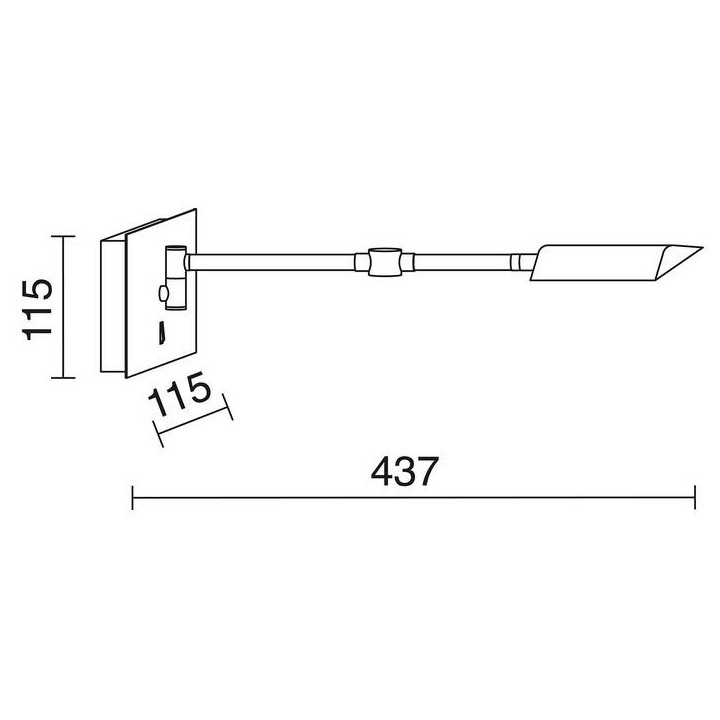 Aplique LED JULIA 5W 3000K cromo 420lm