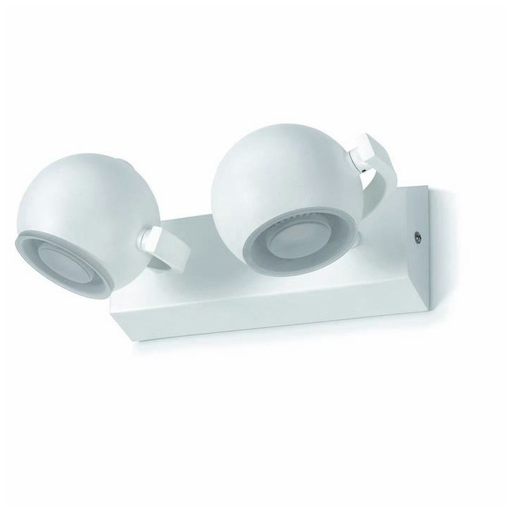 Aplique baño MOON LED 2x5W cromo / cristal