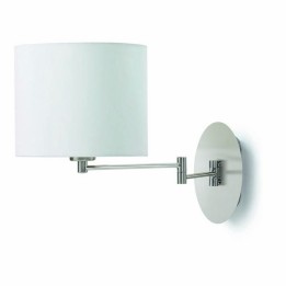 Aplique OVAL doble brazo articulado E27 niquel satinado