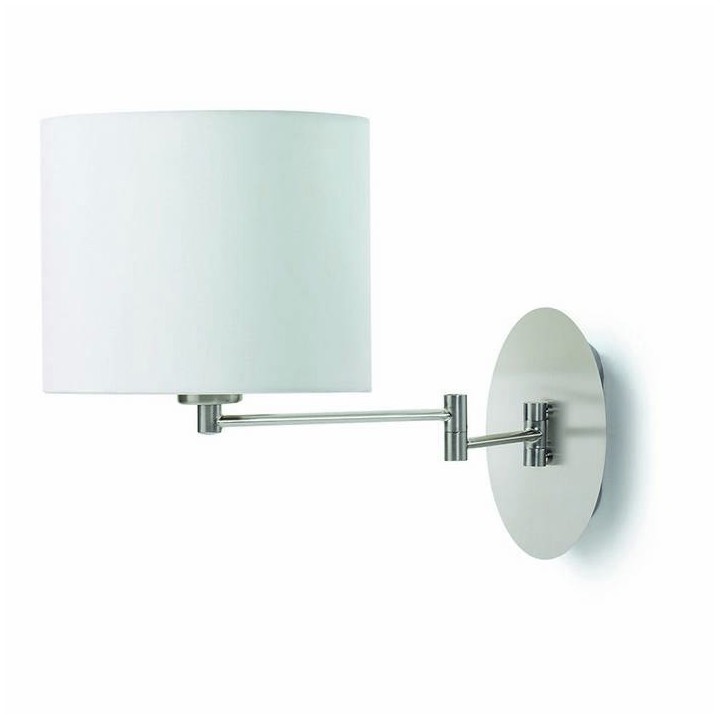 Aplique OVAL doble brazo articulado E27 niquel satinado
