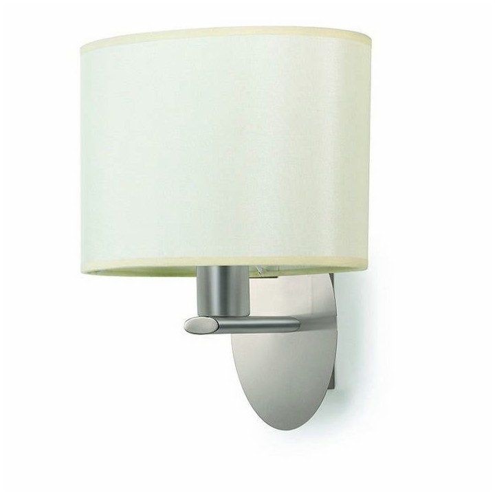 Aplique OVAL E27 niquel satinado 