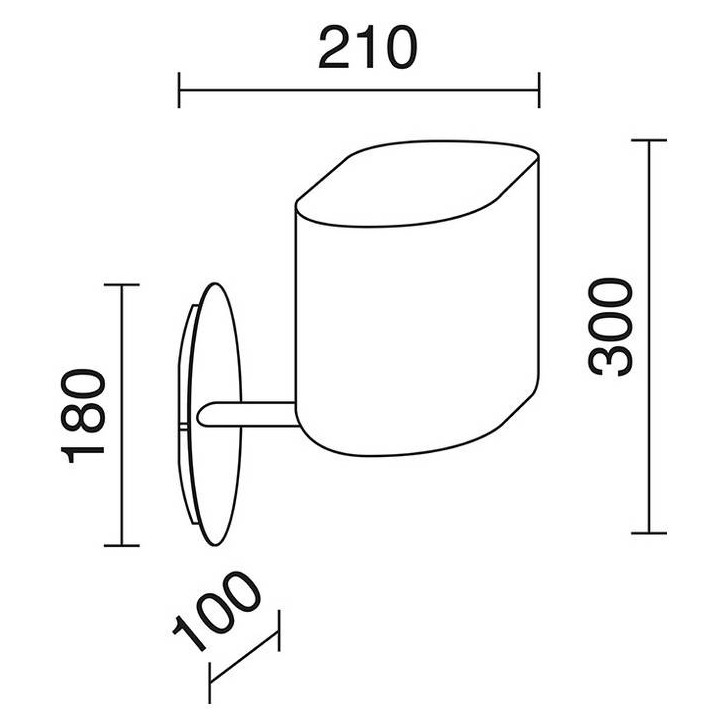 Aplique OVAL E27 niquel satinado 